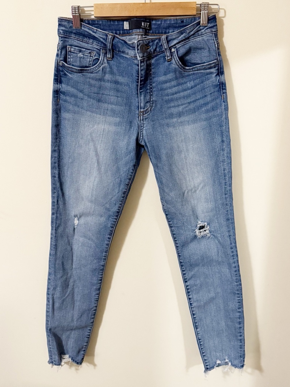 Kut from the Kloth Womens Skinny Distressed Jeans Size 6 Denim